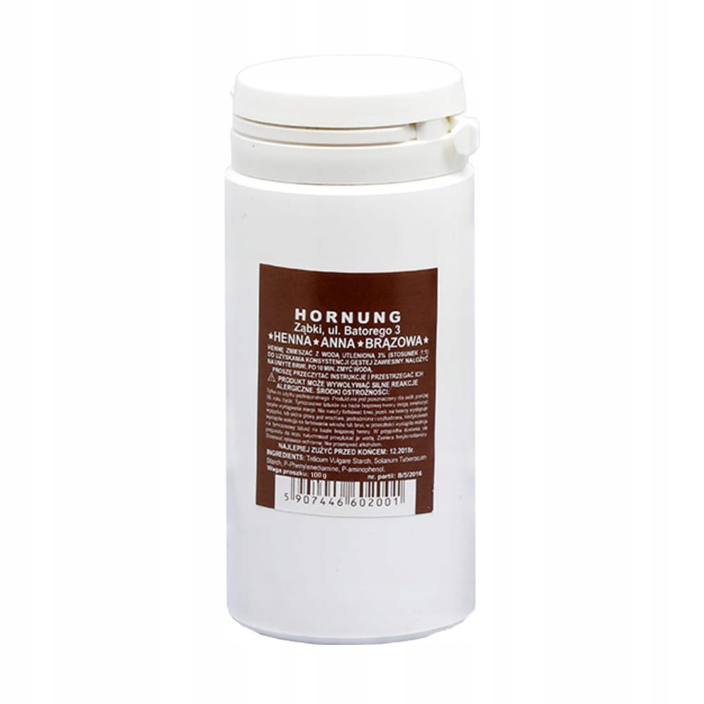 Hornung Henna v prášku „Anna“ Hnědá 100 g