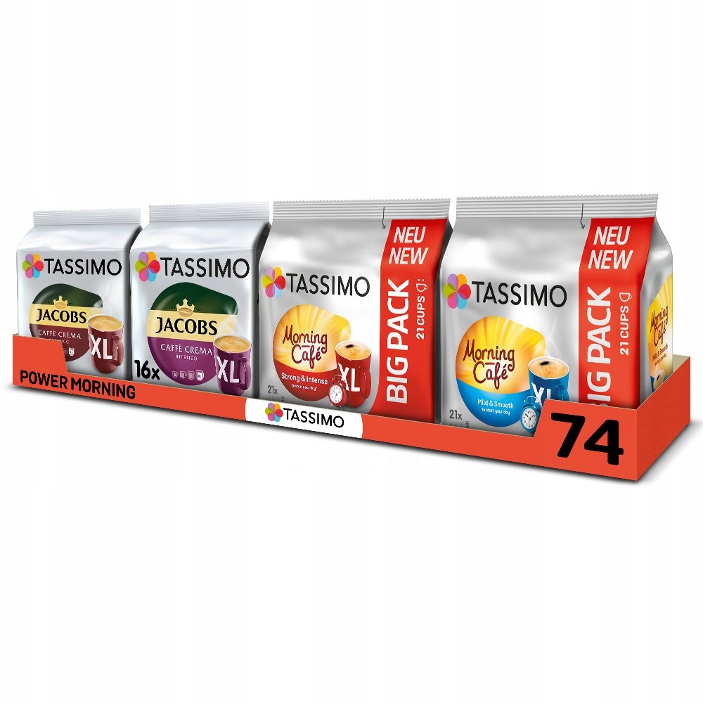 Kapsułki Jacobs Tassimo Power Morning, 74 sztuk