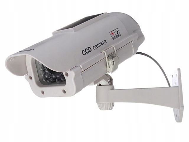 KAMERA ATRAPA KAMERY ZEWNĘTRZNA Z DIODĄ SOLARNA SOLAR STRASZAK MONITORING Marka DBautomotive