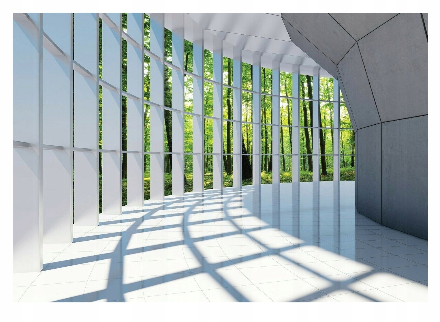 Fototapeta 3D Optický Les Stromy Terasa 254x184