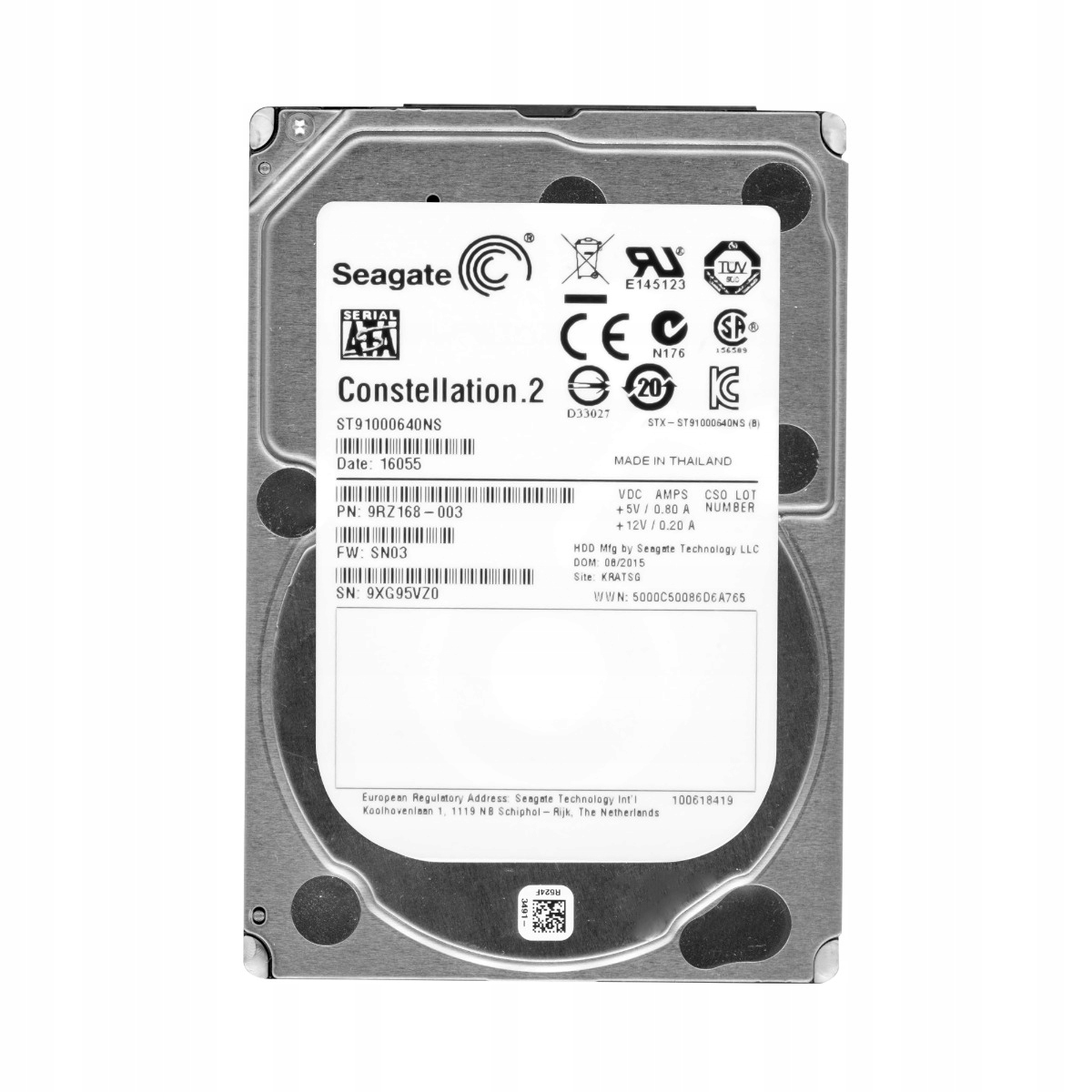 Seagate CONSTELLATION.2 1TB 7.2K 64MB Sata III 2.5'' ST91000640NS