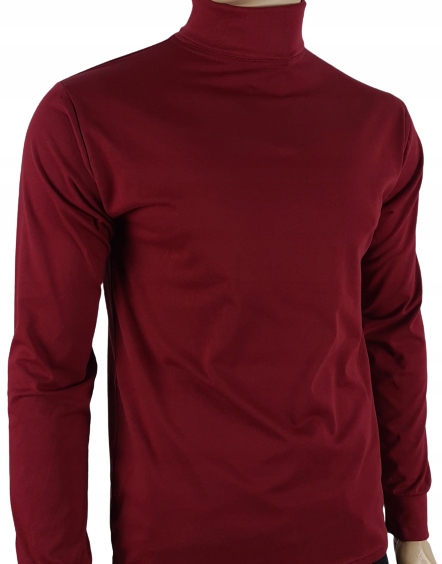 Golf bawełna PRODUKT POLSKI bordowy M