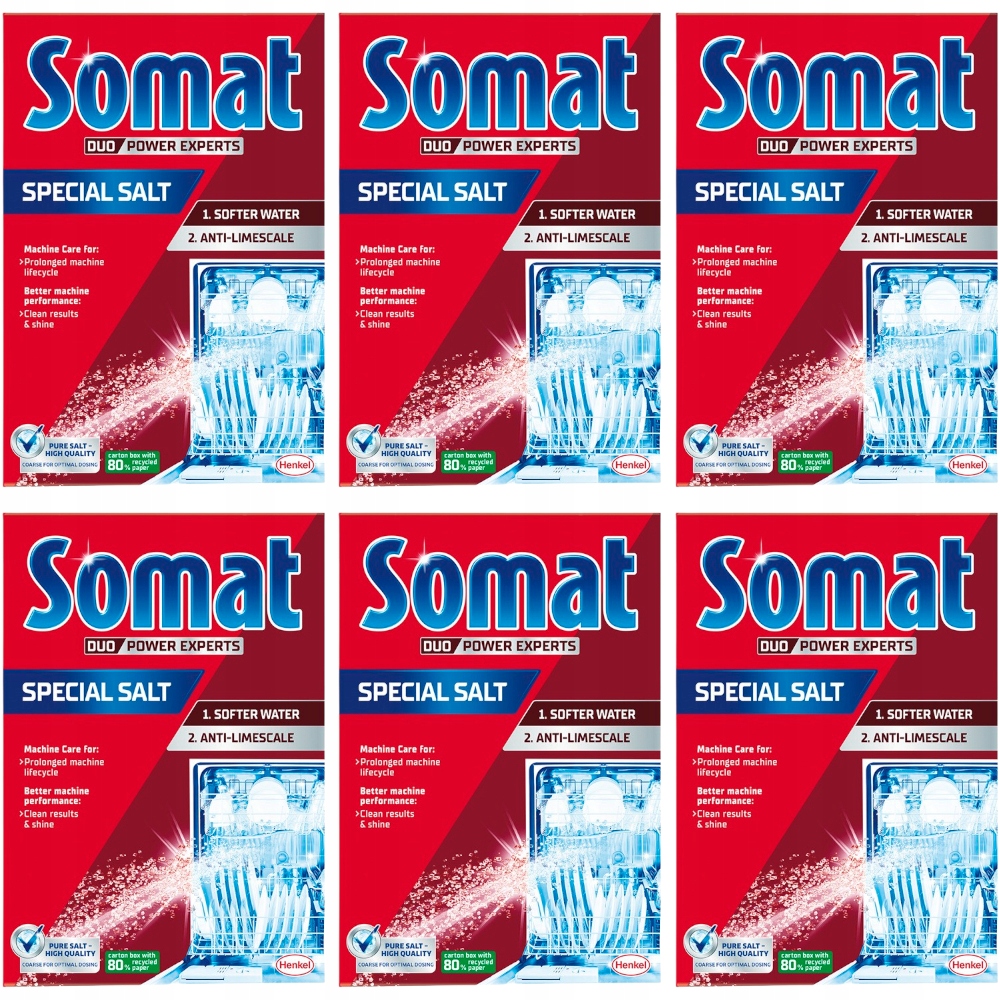 

Somat Sól do zmywarki zmiękcza wodę 9kg (6x 1,5kg)