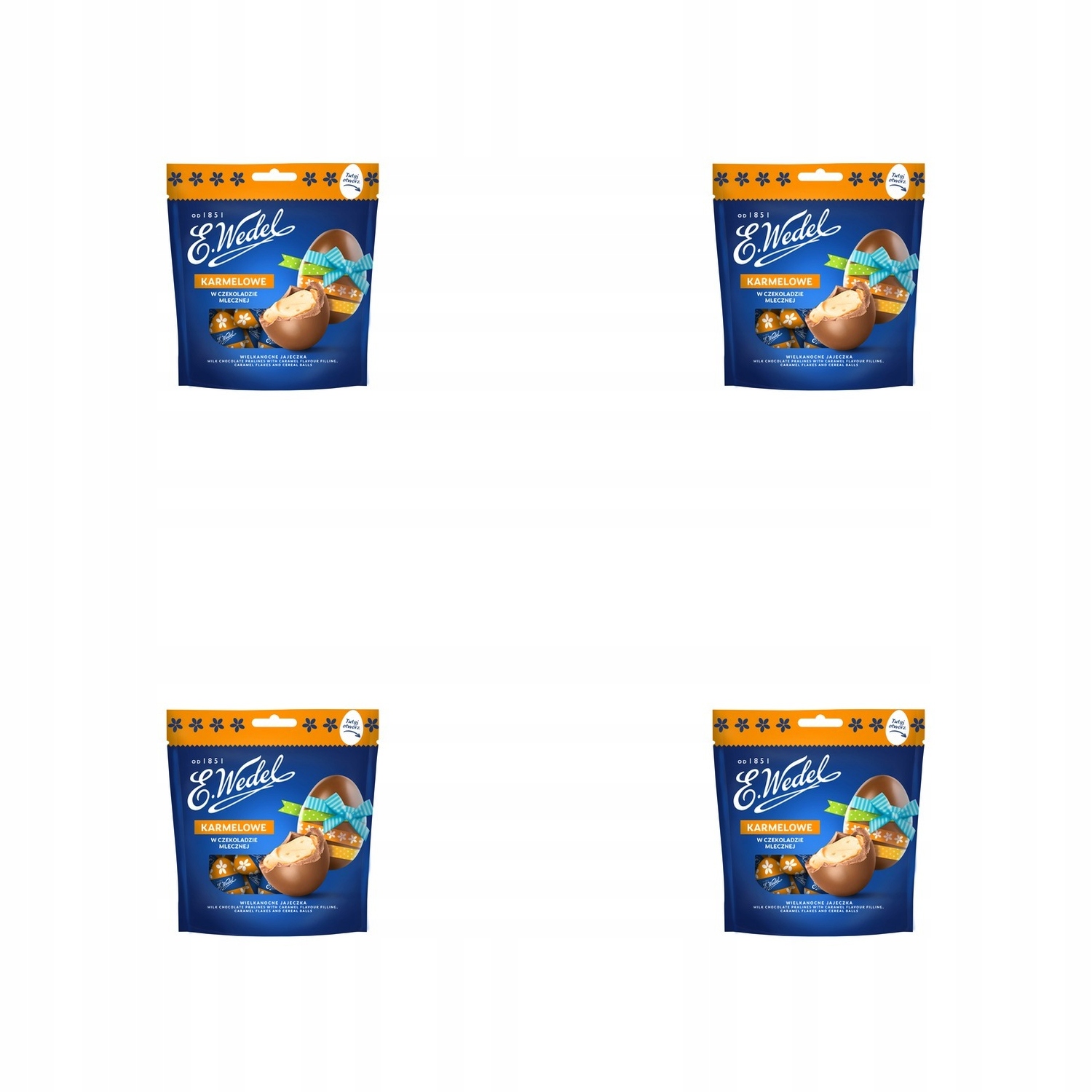 Levně 4 x 104 g E.wedel velikonoční karamelová vajíčka v mléčné čokoládě