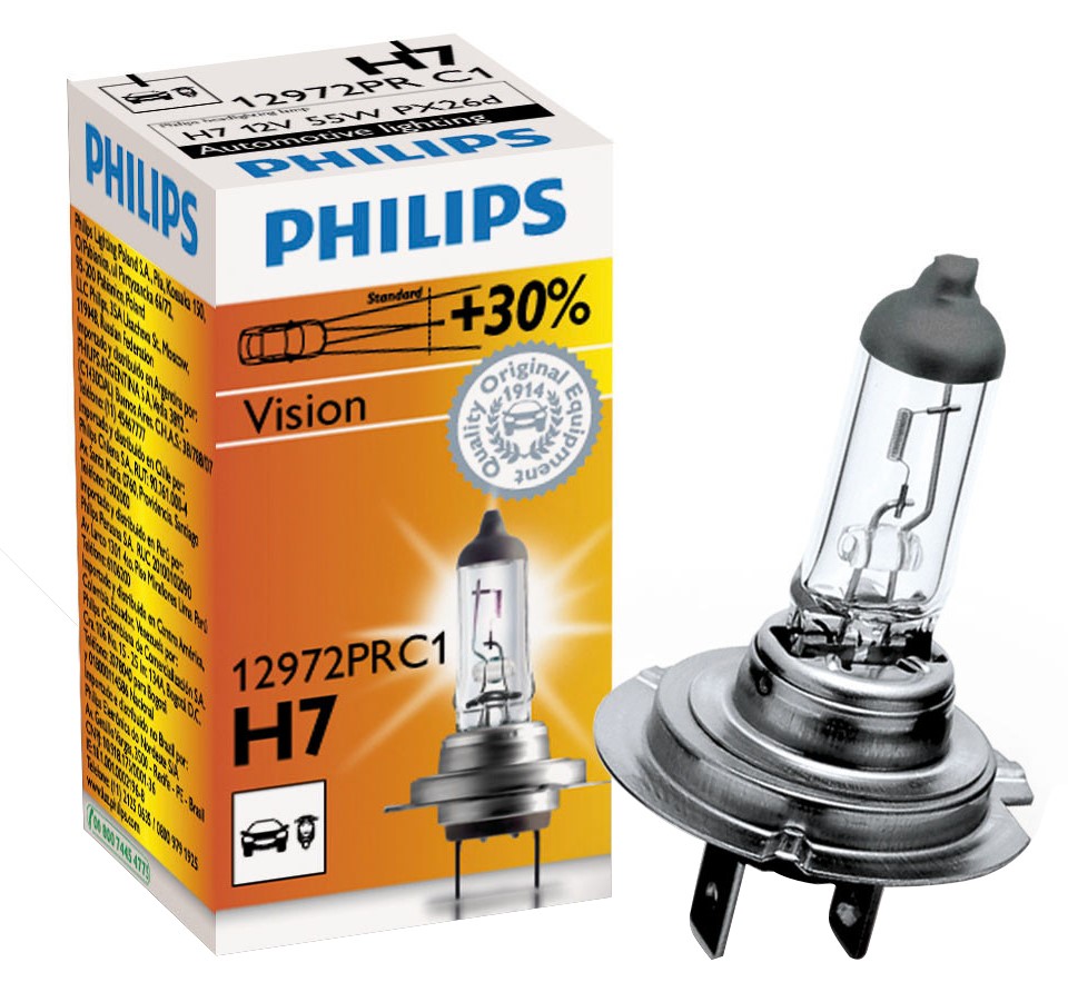 Philips vision купить. Philips Vision +30 h7. Лампа автомобильная галогенная Philips Vision +30% 12972prc1 h7 12v 55w 1 шт.. Лампа Philips h7-12-55 12972 ll. Лампочки Филипс +30 h7.
