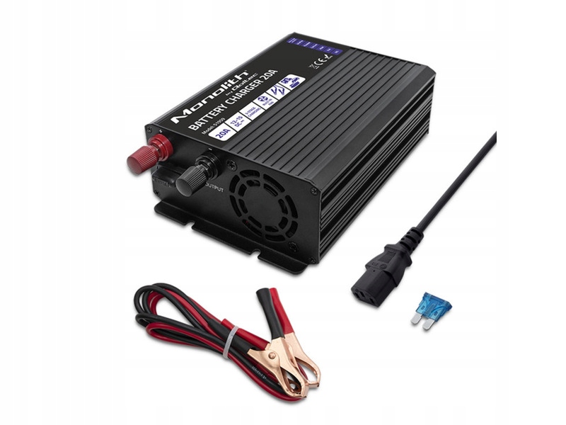 Inteligentna ładowarka QOLTEC Monolith 51959 do akumulatorów 20A 12V Marka Qoltec