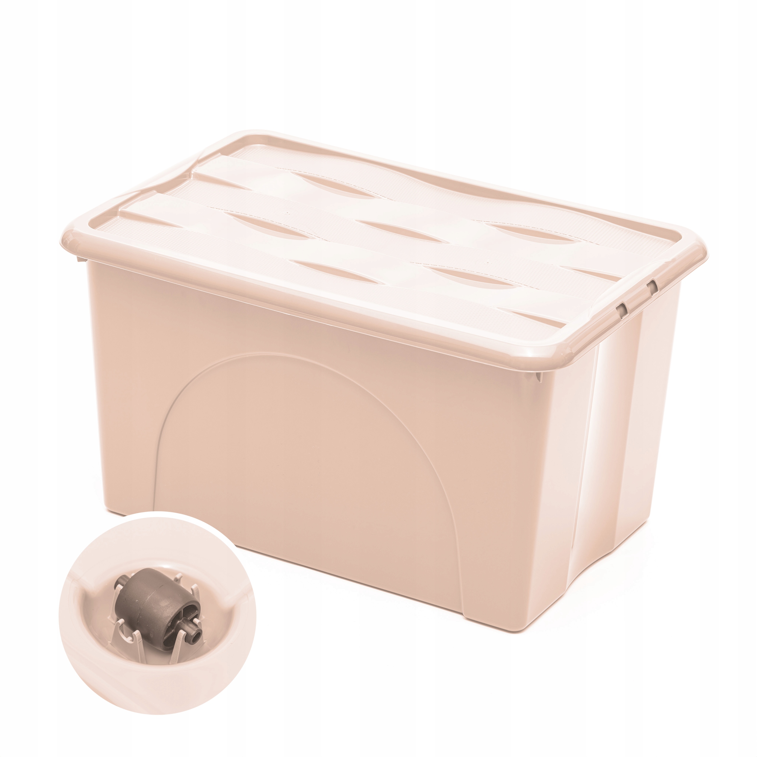 POJEMNIK DO PRZECHOWYWANIA DO DOMU GARAŻU NARZĘDZI ZABAWEK NA KÓŁKACH 60L