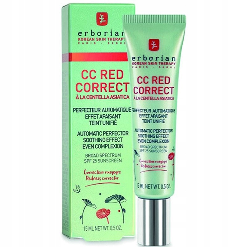 Erborian CC Red Correct krem korygujący zaczerwienienia twarzy SPF25 15ml