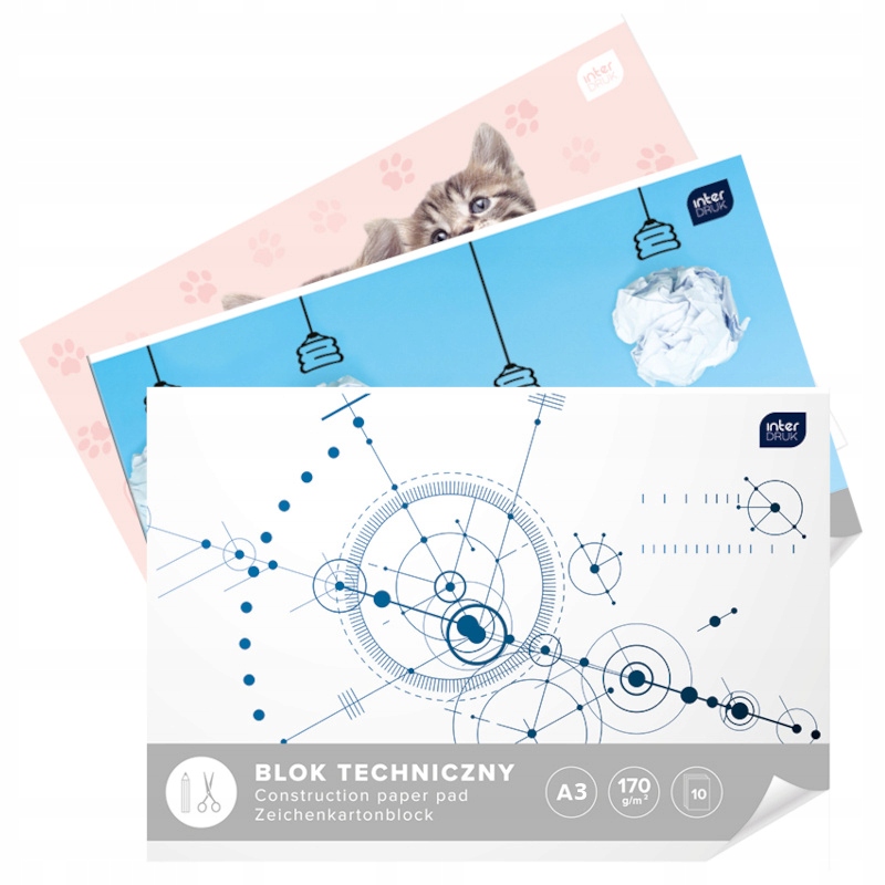 Blok Techniczny Biały A3 10 Kartek 170g/m2 Kod producenta 030-00210X