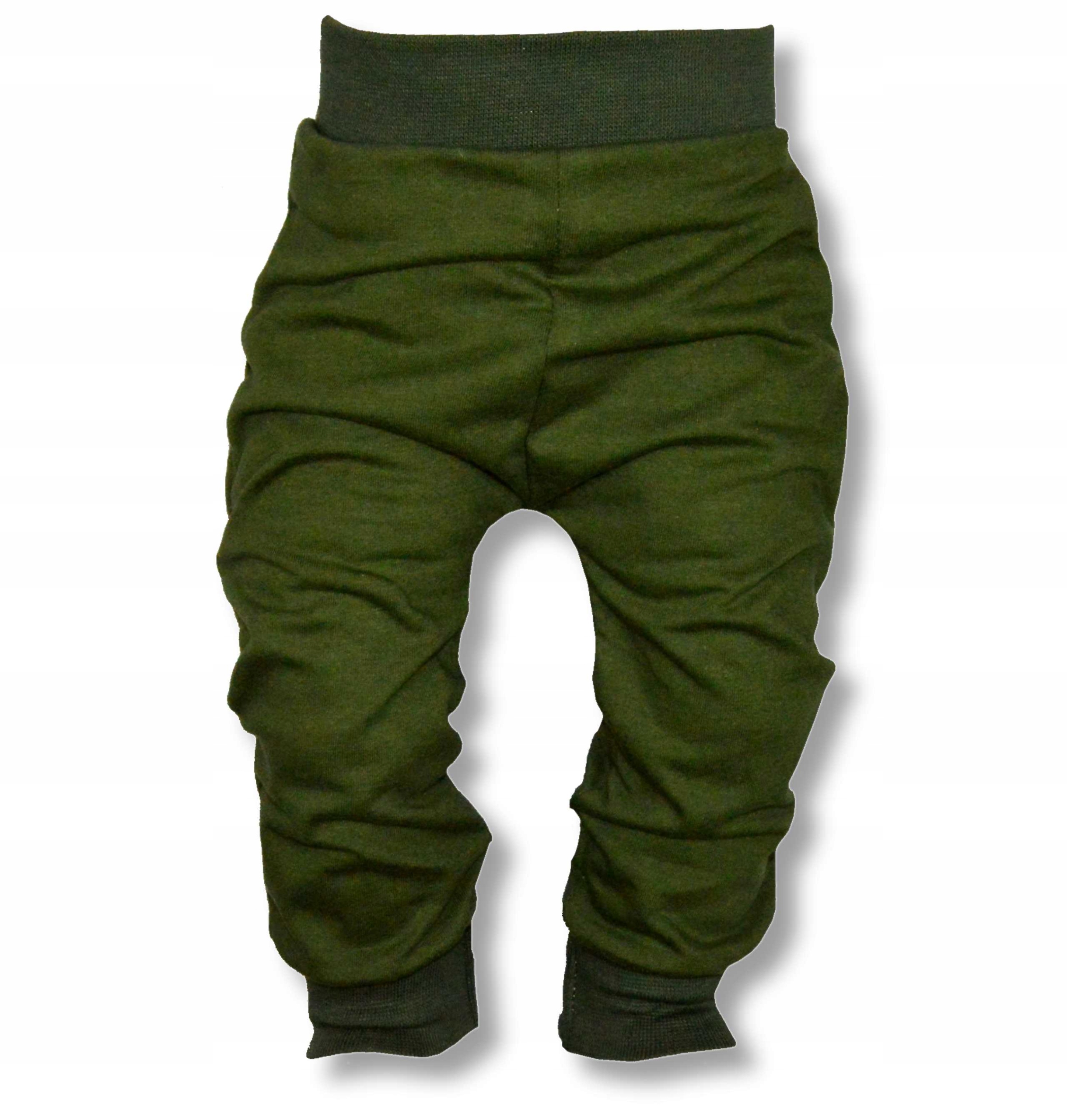 SPODNIE spodenki BEZUCISKOWE ciemnozielone 62