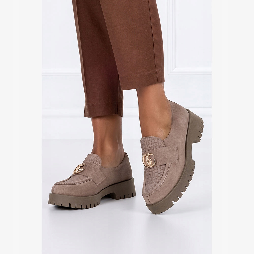 MOKASYNY DAMSKIE SKÓRZANE PL PÓŁBUTY Z OZDOBĄ r 37 Marka Casu