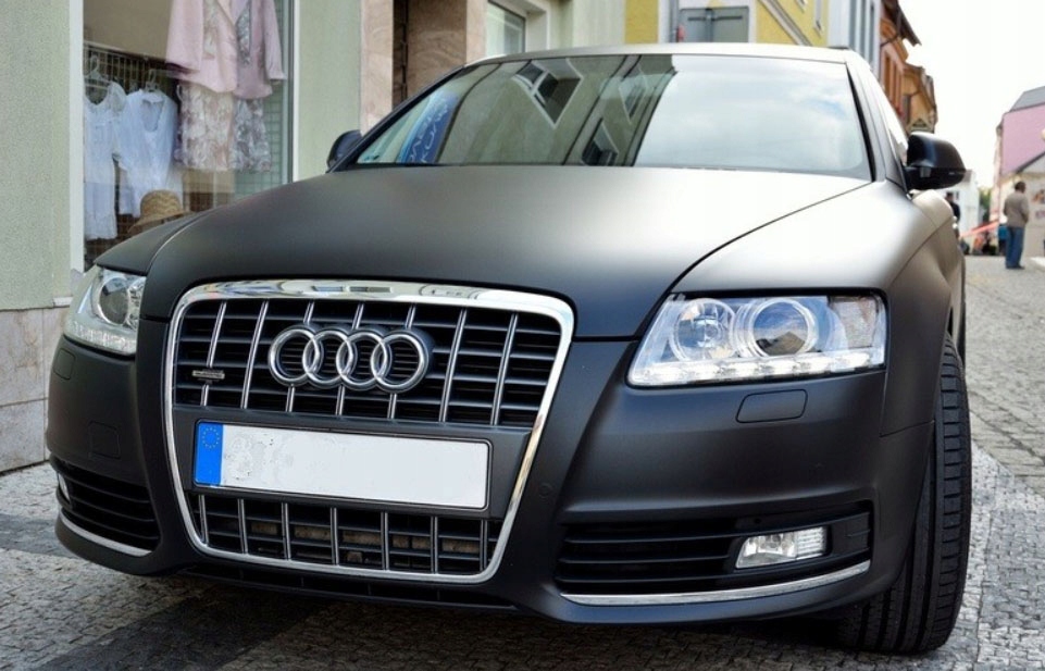 Folia Okleina CZARNA MAT MATOWA na słupki progi maskę kokpit KANALIK Szerokość produktu 152 cm