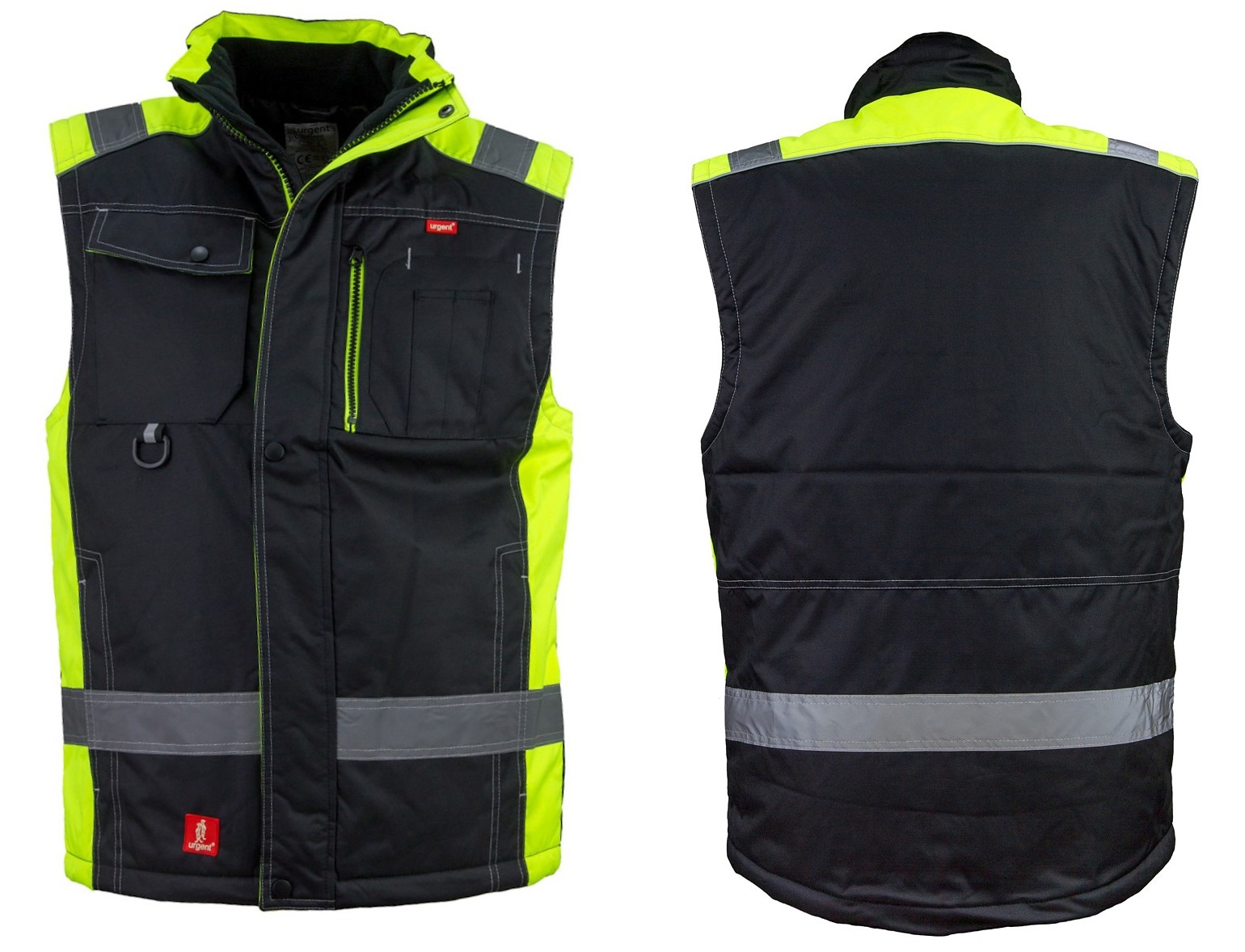 Pracovní Vesta Bez Rukávů, Zateplená, Výstražná, Reflexní, Zimní, 3XL