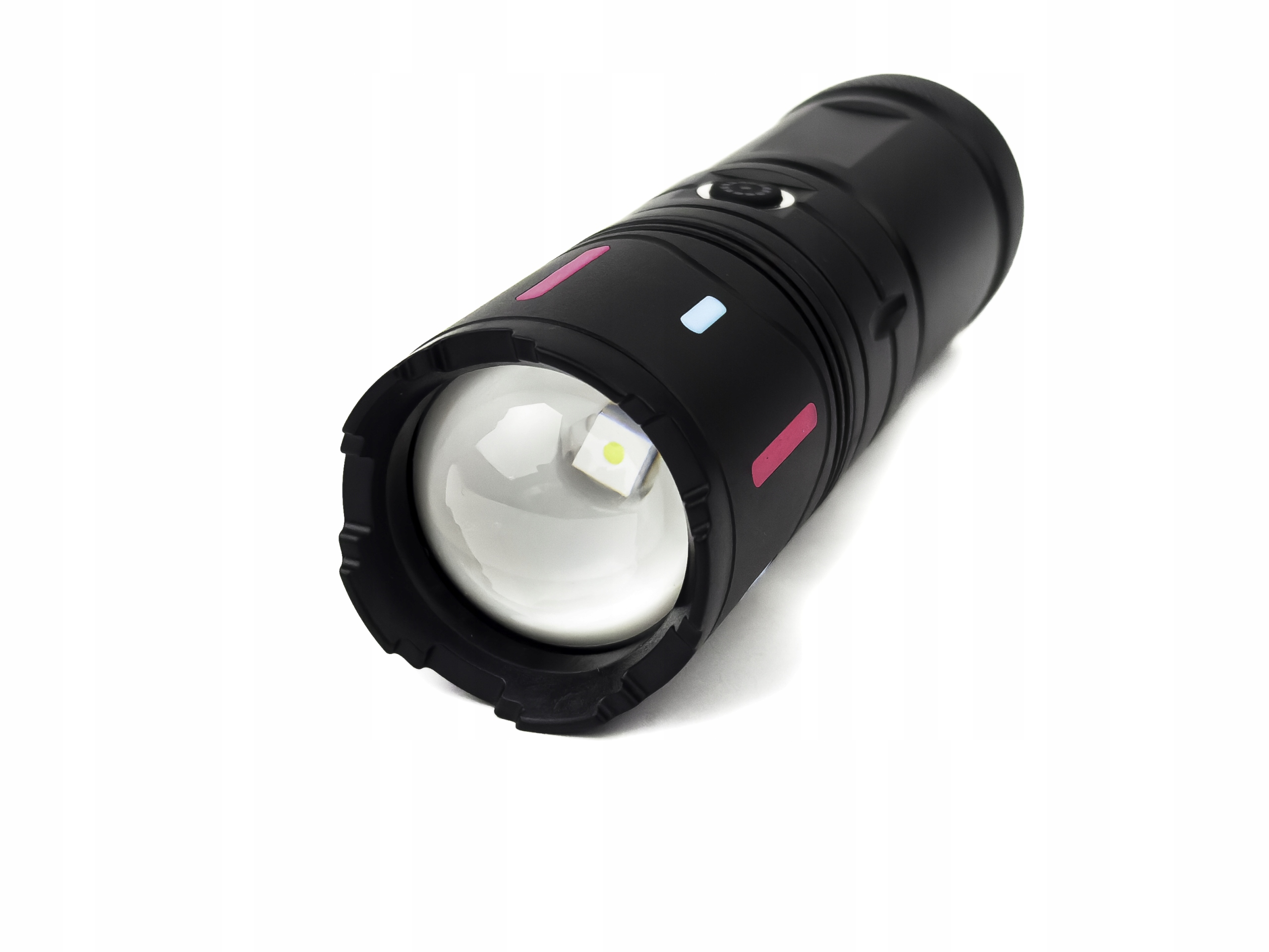 Mocna! Latarka Led Laser Dalekosiężna Red Power-Bank 1800m Zoom M30