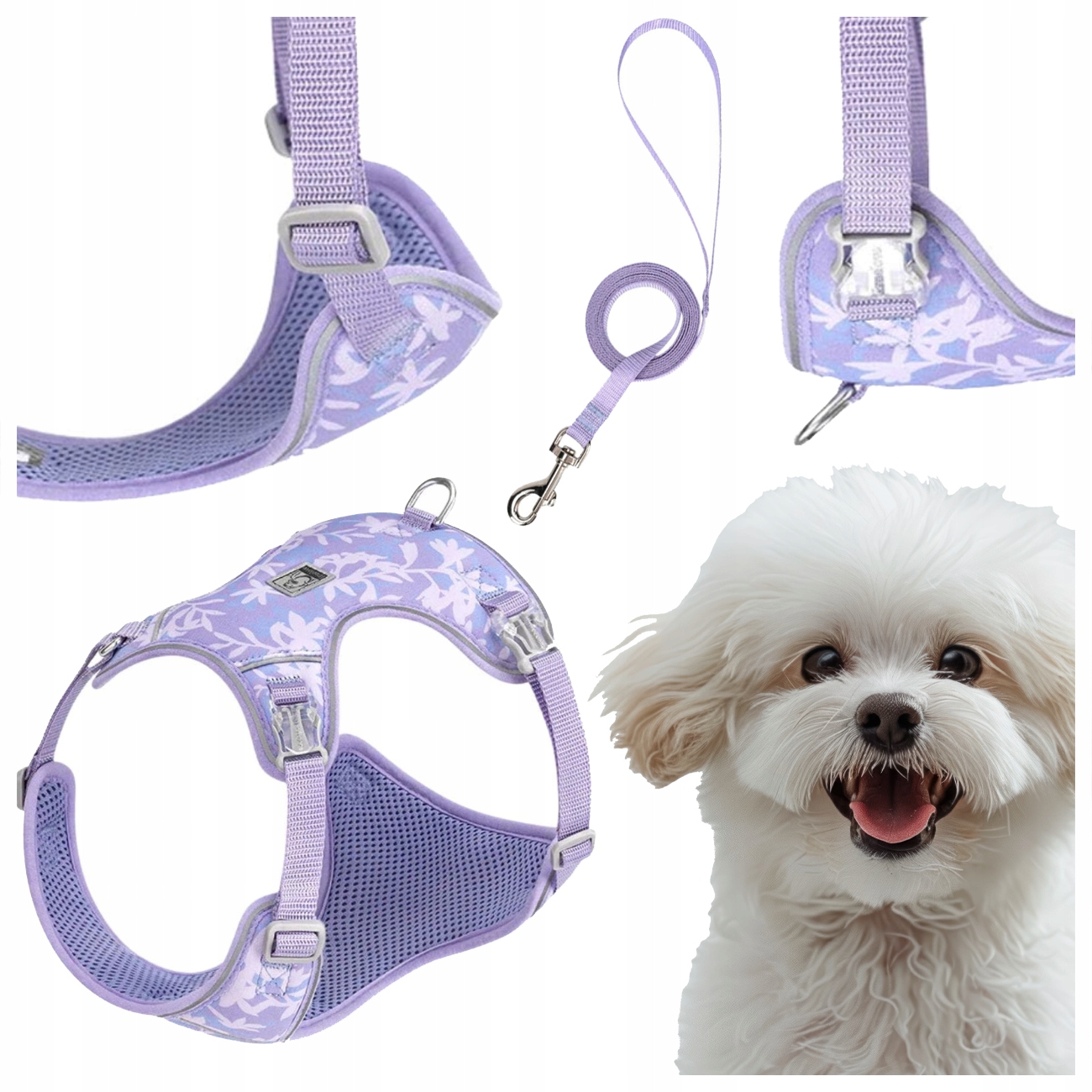 Levně Pásky Vodítko Ultralehké Prodyšné Truelove Lightness Fialové Xxs