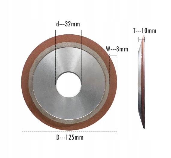 ŚCIERNICA TARCZA DIAMENTOWA 125 x 10 x 32 G150