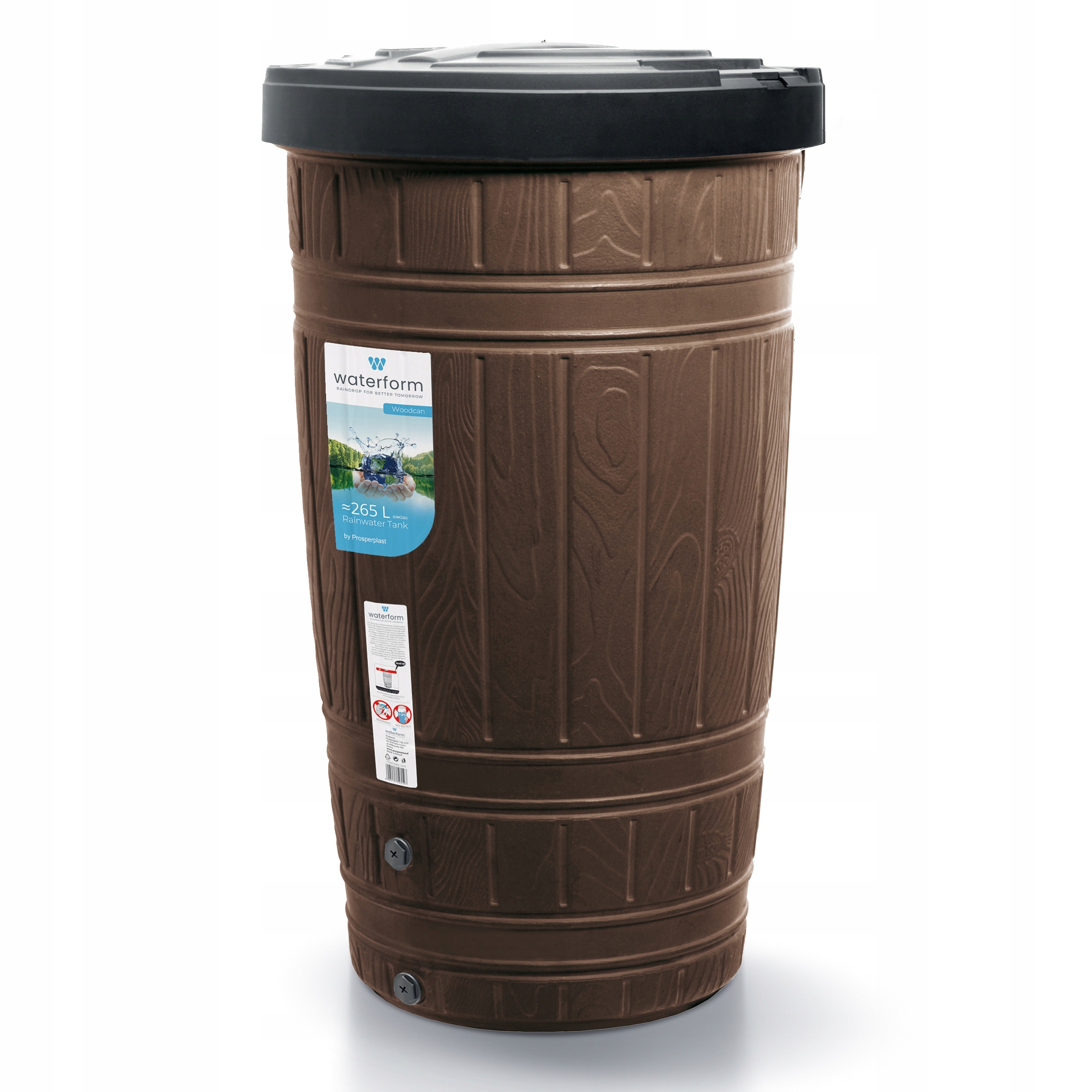 ZBIORNIK NA DESZCZÓWKĘ WOODCAN 265 + KRAN + ZŁĄCZA EAN (GTIN) 5903867542551