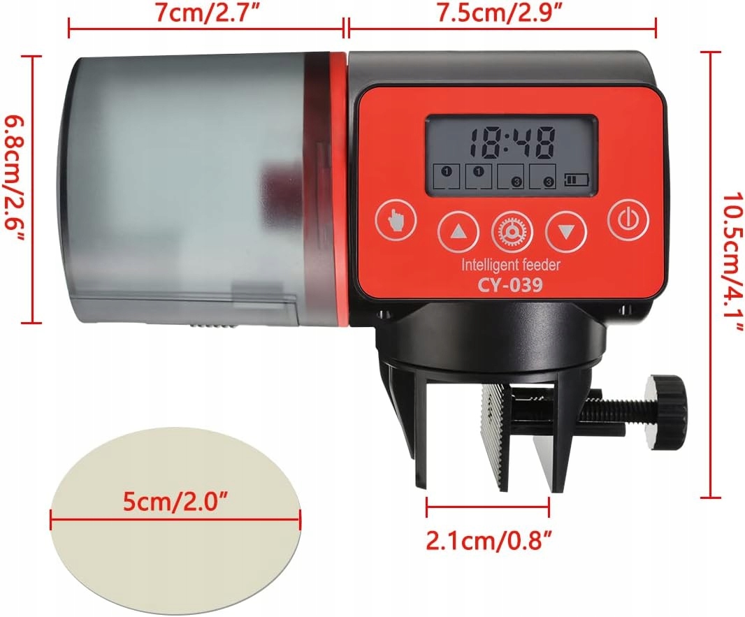 Velké Automatické Krmítko Pro Ryby Do Akvária LCD