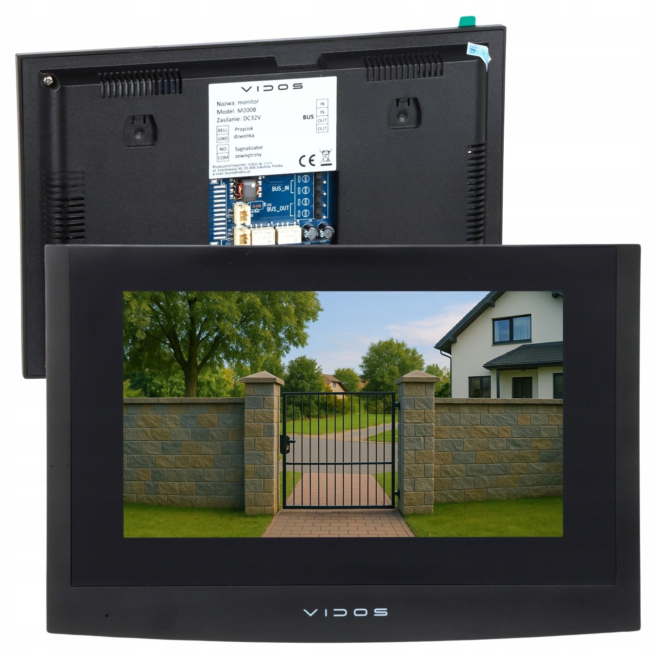 Dotykový monitor pre digitálny video vrátnik, dvojvodičový Vidos 2IP M200B Sd