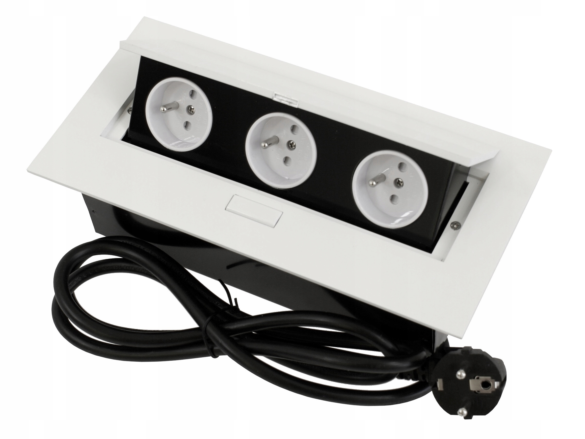 Gniazdo Wpuszczane Chowane W Blat Flexiport Białe