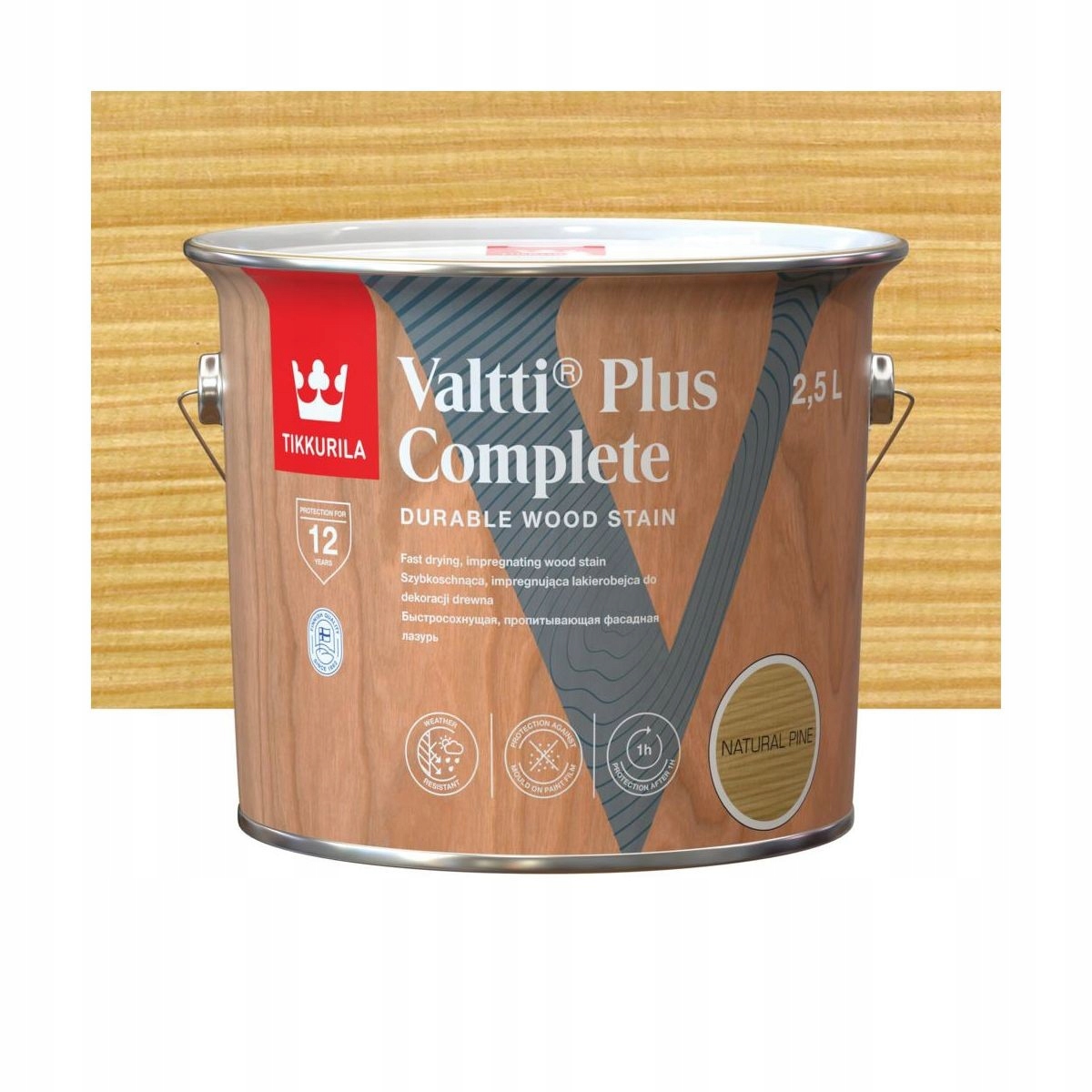Tikkurila VALTTI PLUS COMPLETE 2,5l NATURAL PINE Lakierobejca Wodna