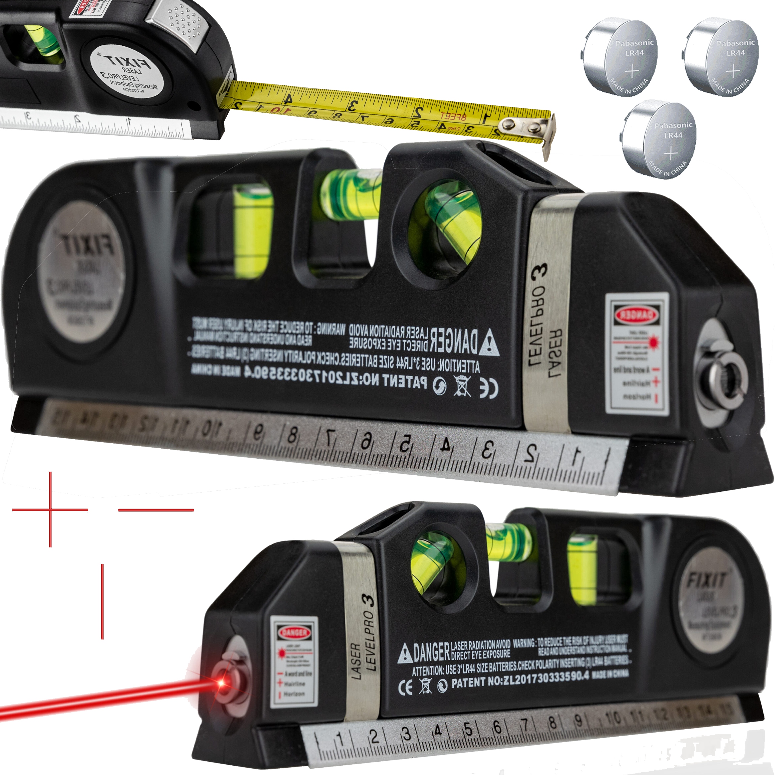 

Poziomica Laserowa Pro Z Miara Led 250cm +baterie