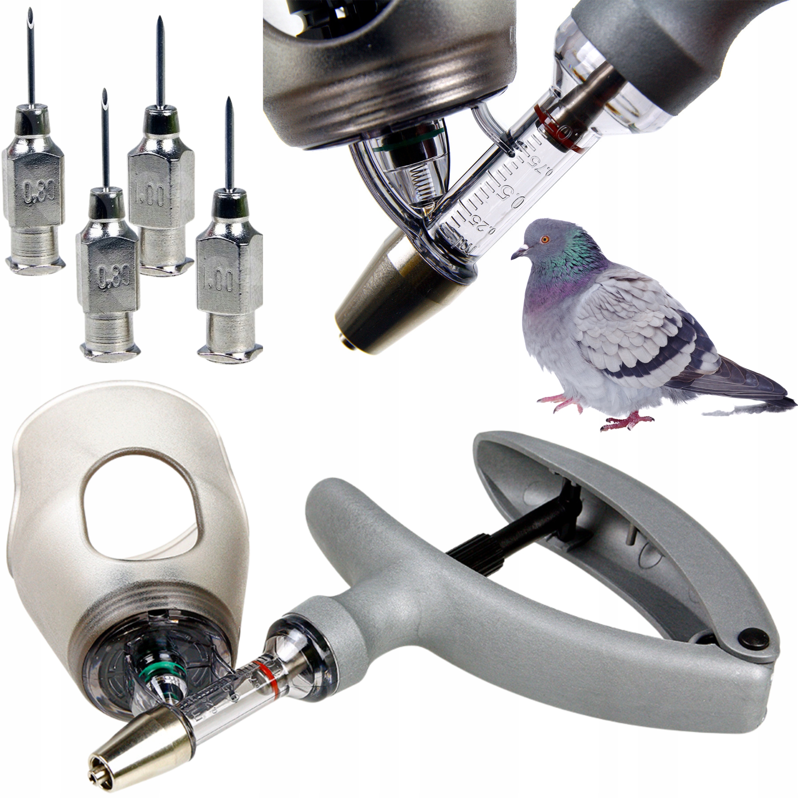 Automatyczna Strzykawka Dla Zwierząt Gołębi Automat Szczepienia 4 Igły