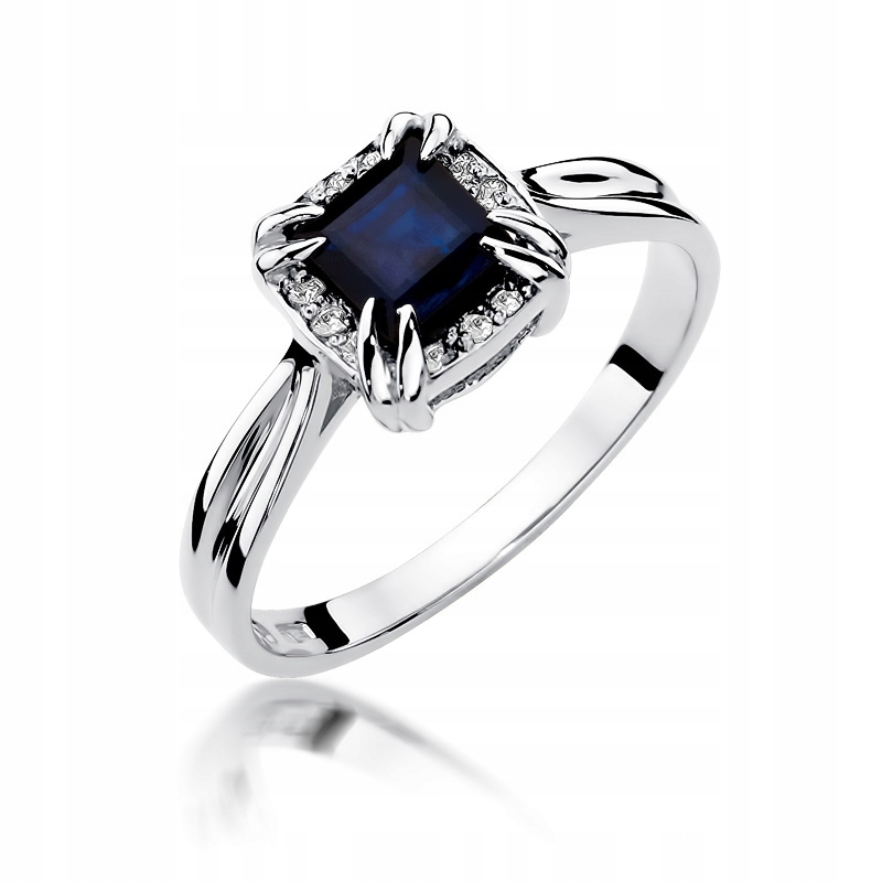 

Pierścionek Szafir 1,70CT Brylanty 0,06 ct Białe