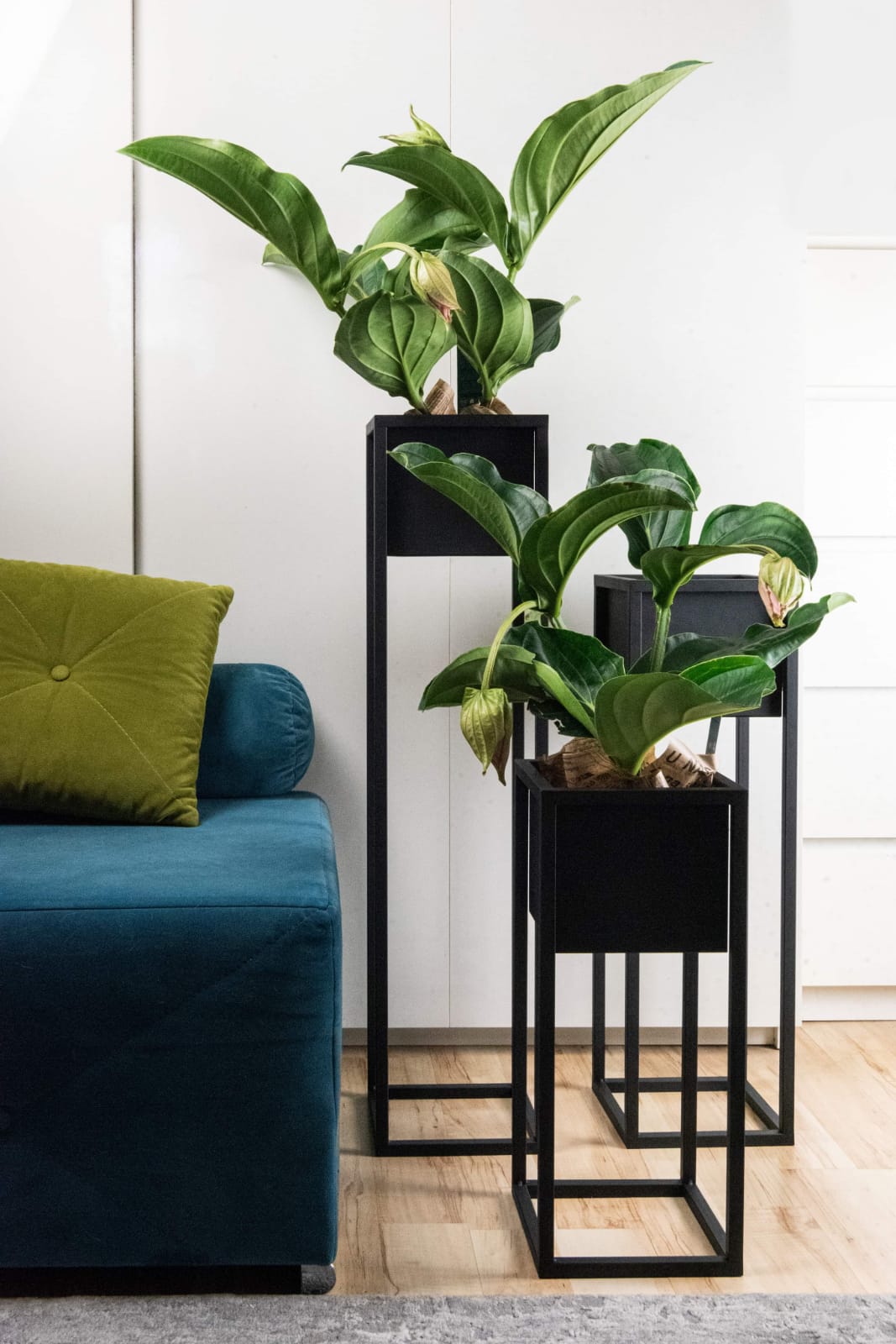 Metalowa donica kwietnik LOFT osłona 90cm Typ wolnostojący