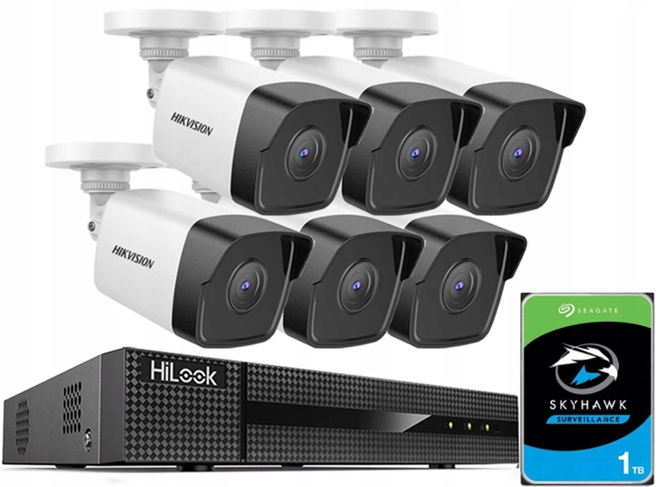 Sada na monitorovanie domu Ip Hikvision 4Mpx Hdd rekordér HiLook 8CH