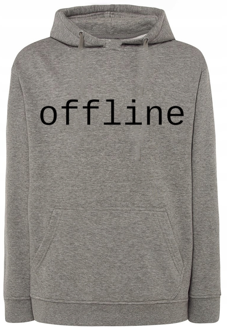 Pánská mikina s pěkným potiskem nápis Offline r.XL