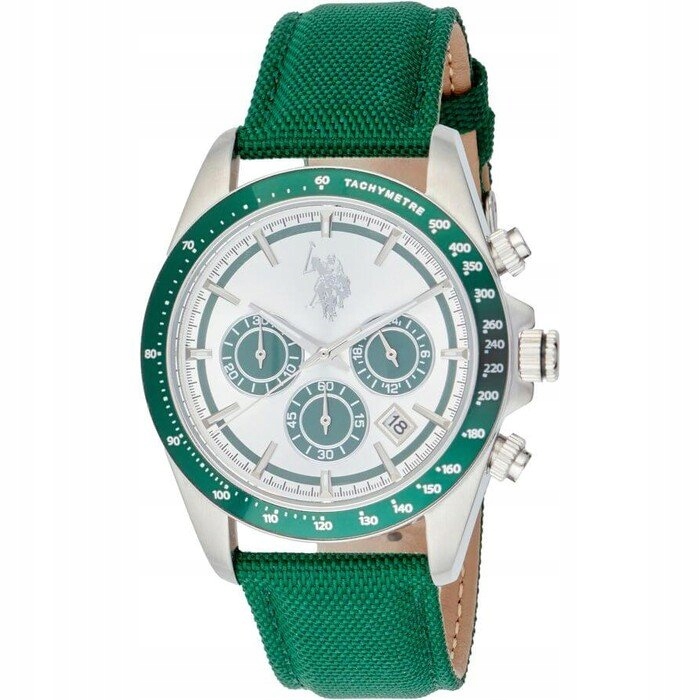 Pánské hodinky U.s. Polo Assn. Thunder USP7327GR Křemenný zelený pásek