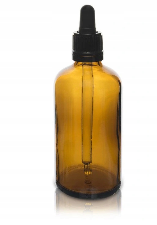 

Pipeta Butelka Szklana 100ml kroplomierz brązowa