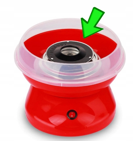 MASZYNA MASZYNKA WATY CUKROWEJ DOMOWA WATA CUKROWA PATYCZKI MAŁA MINI Wysokość produktu 27 cm