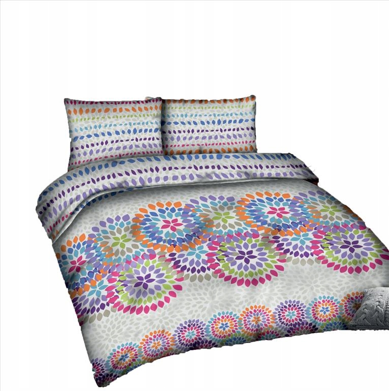 Povlečení 220x200 deSATIN Ranforce R17 Barevné listy