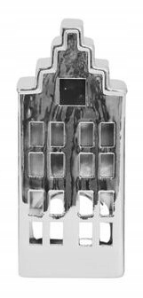 DOMEK DOM CERAMICZNY LED ŚWIECZNIK LAMPION FIGURKA CERAMICZNA NA PREZENT L