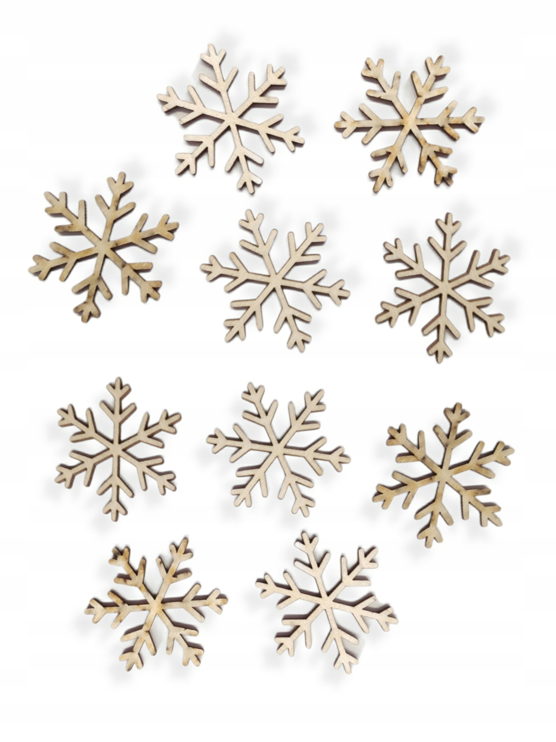 

Świąteczne skrapki dekory decoupage snieżynki x 10