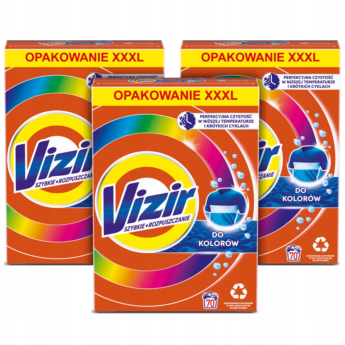 Zestaw Vizir Color Skoncentrowany proszek do prania tkanin, 70 prań x3