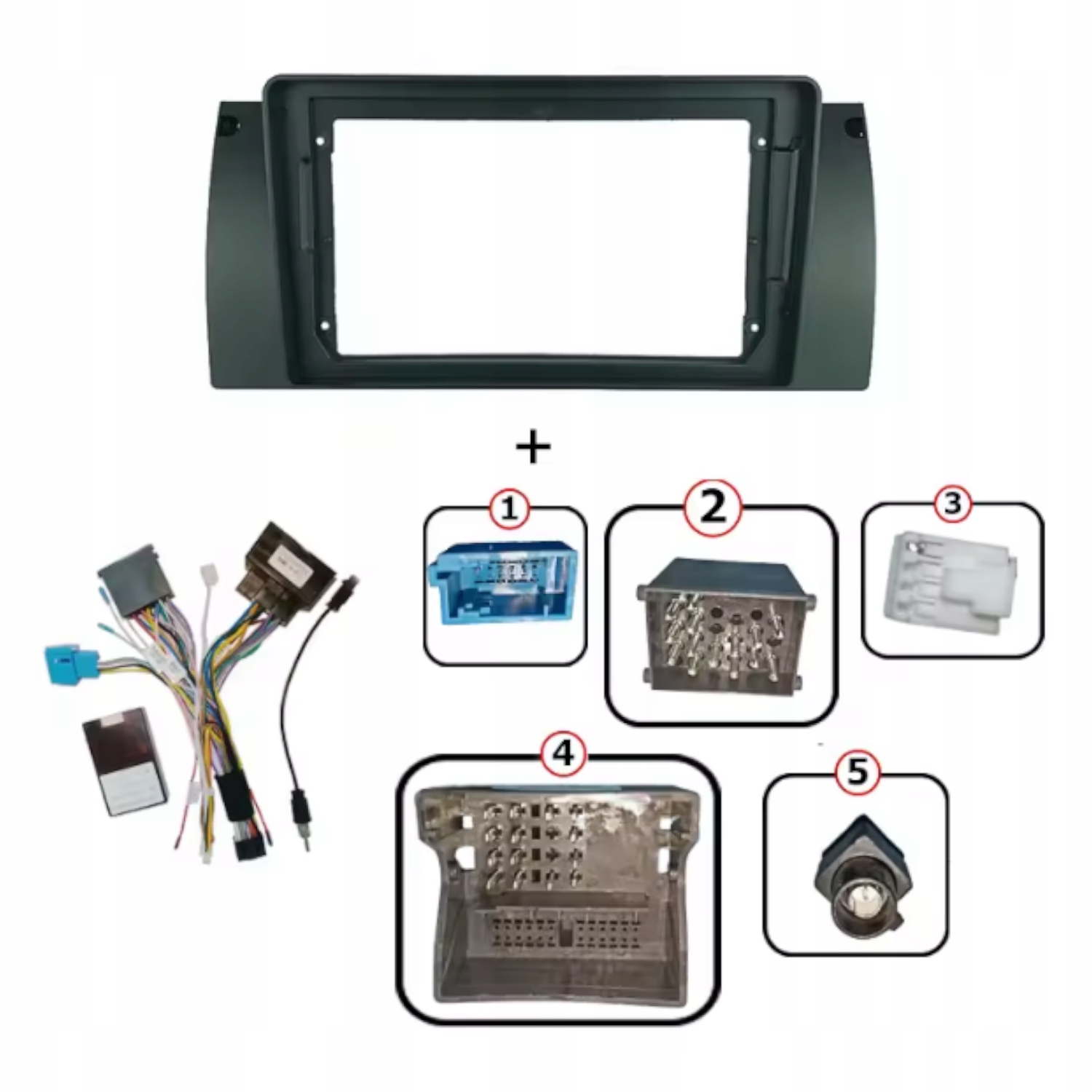 Ramka Radia Android 9 cal do Bmw E39 X5 E53 zestaw przewodów canbus