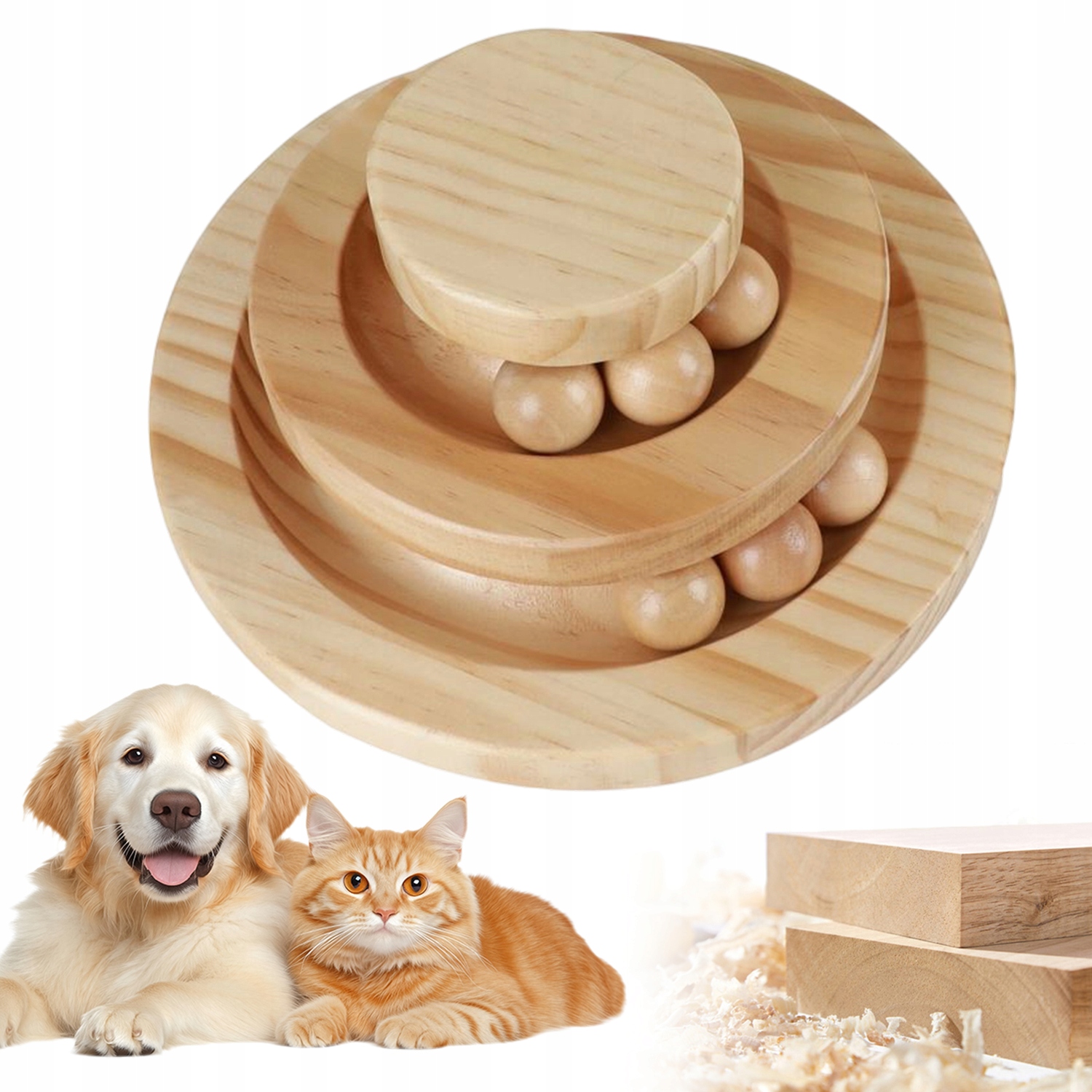 Levně Rotační Hračka Pro Kočky Se 2 Úrovněmi Kolejí