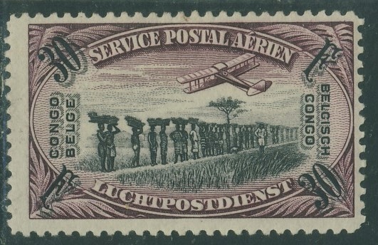 Congo Belge 30 fr. - Luchtpostdienst