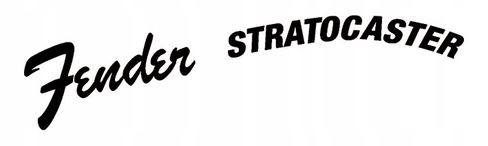 FENDER STRATOCASTER _ naklejka _ KOLORY