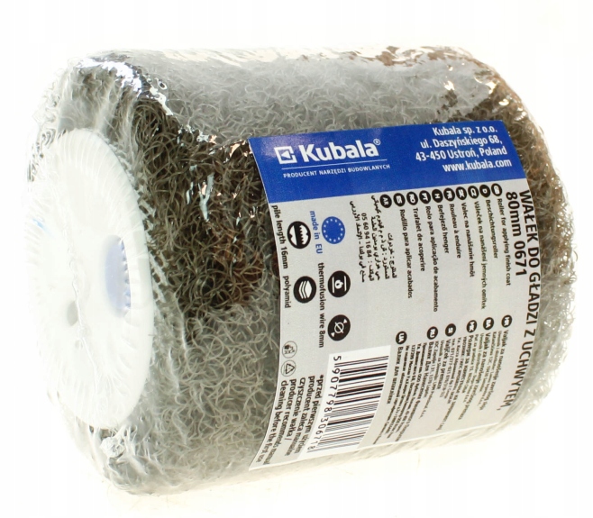 KUBALA 0670 ZAPAS WAŁKA WAŁEK DO GŁADZI SZARY 80MM Typ szpachelka