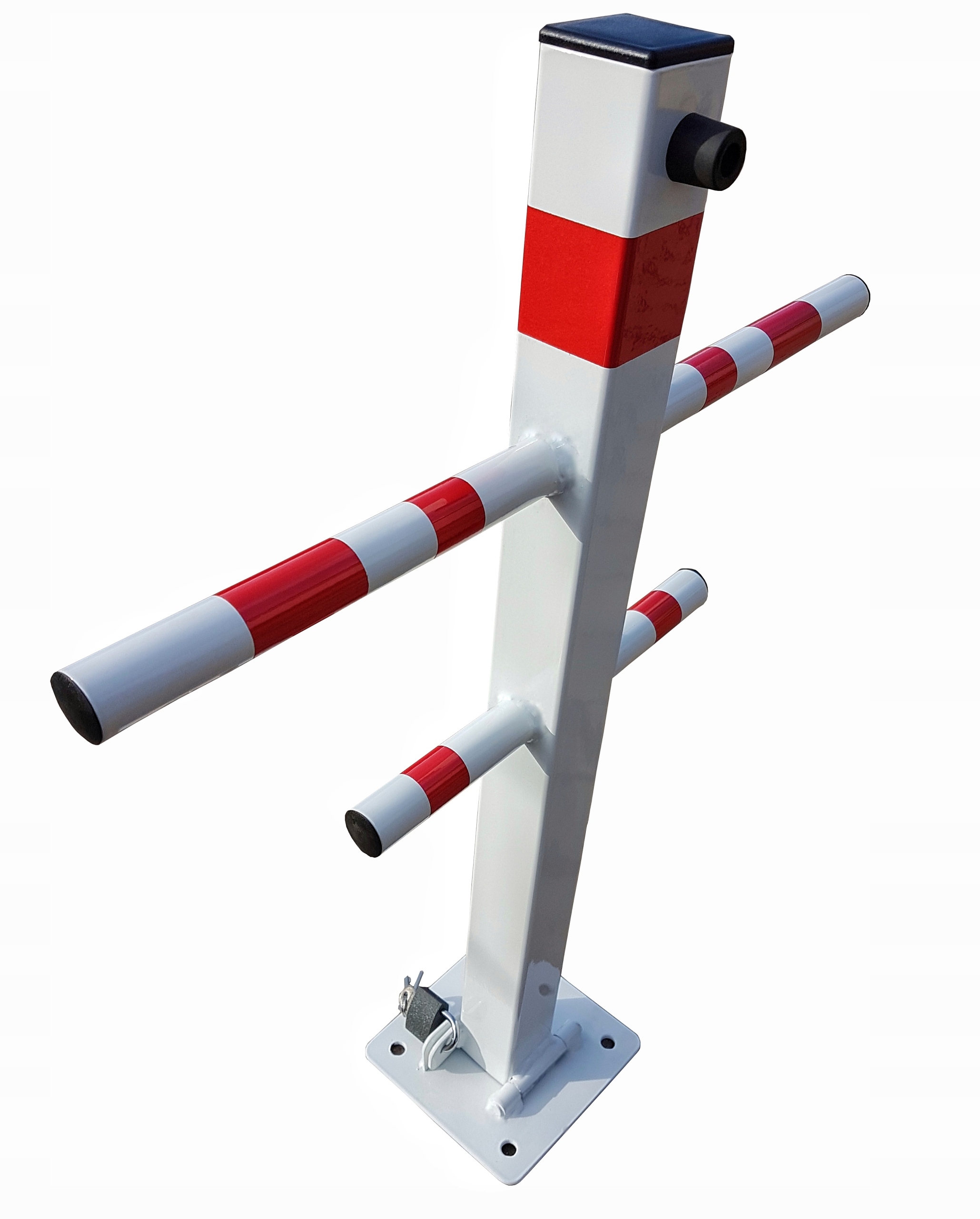 SŁUPEK BLOKADA PARKINGOWA SKŁADANA 60CM 60 CM 600 MM RAMIONA BIAŁY KŁÓDKA