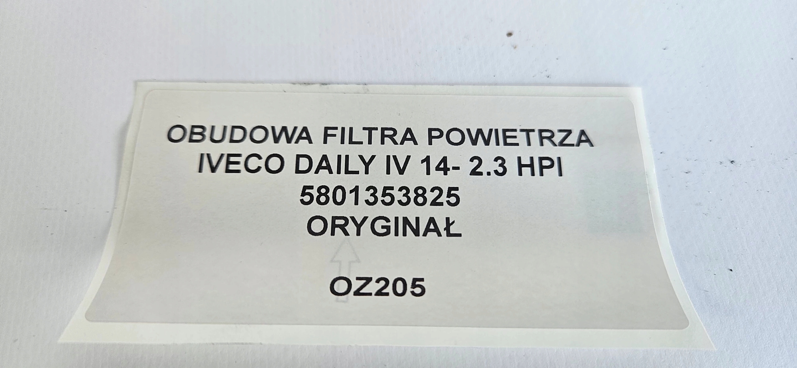 Gehäuse filter luft IVECO DAILY IV 14- 2.3 HPI Original 5801353825