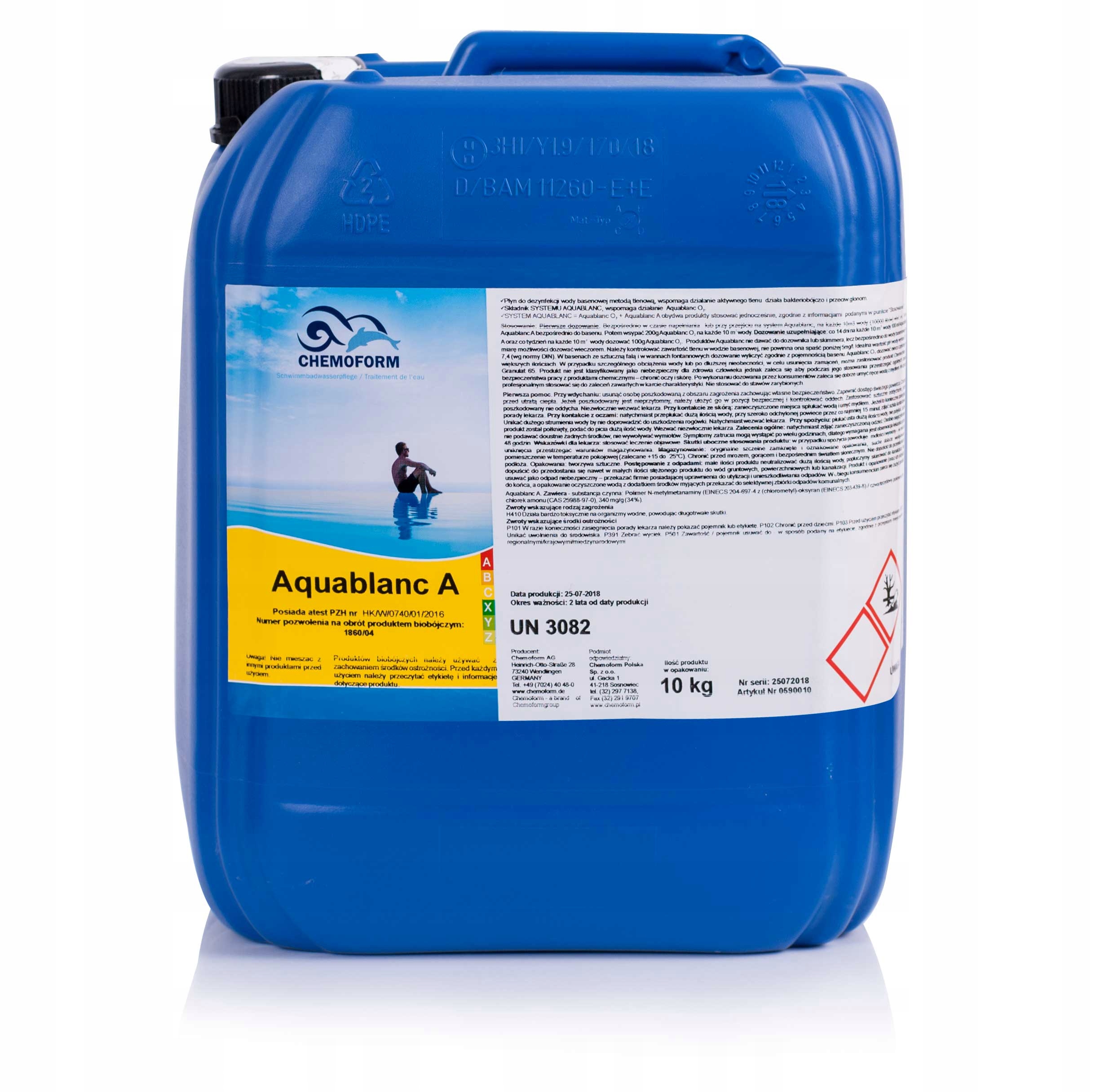 Aktywny Tlen do Basenów Aquablanc A Chemoform 10L