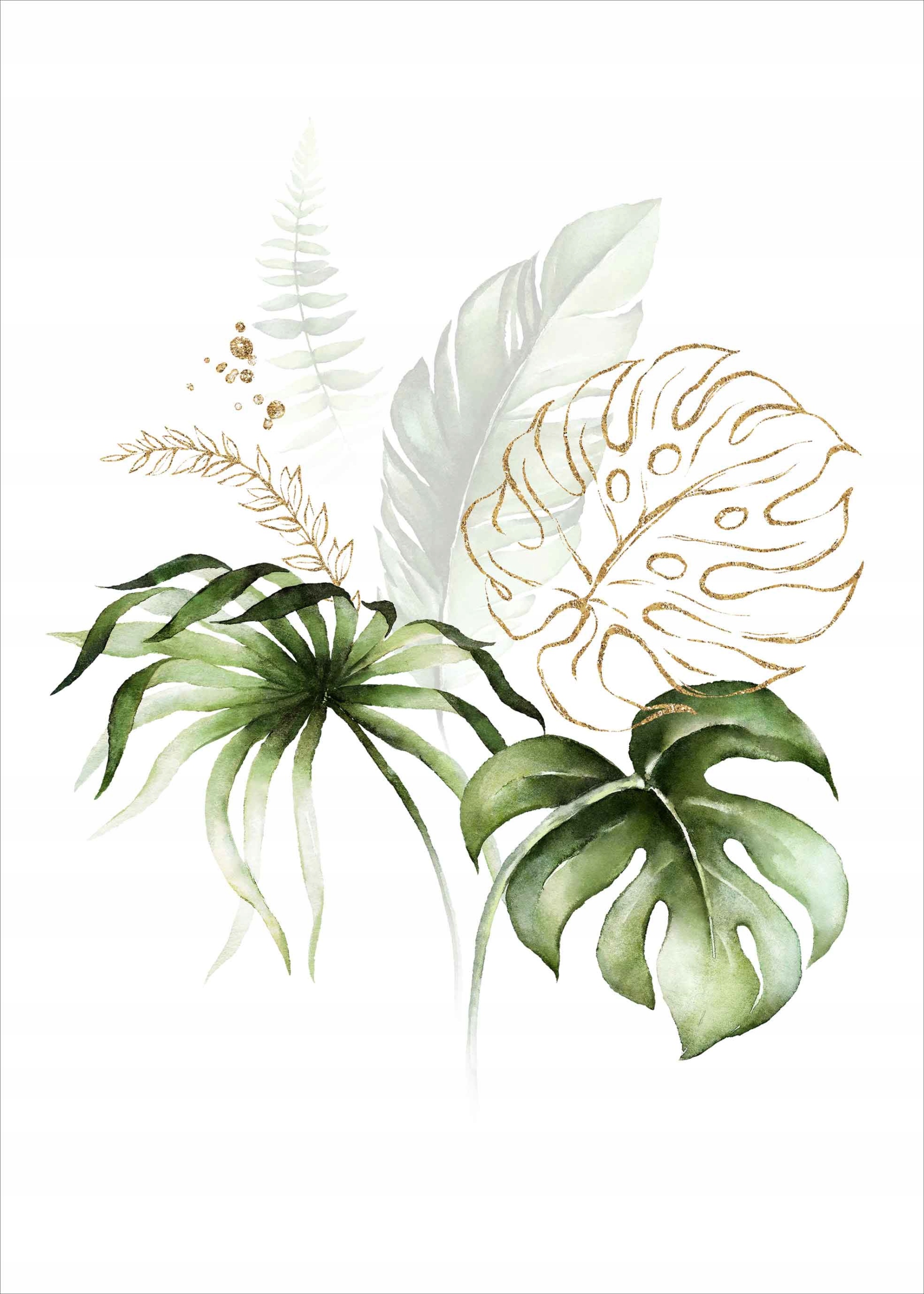 

Nowoczesny Plakat Plakaty B2 70x50cm Monstera Liść