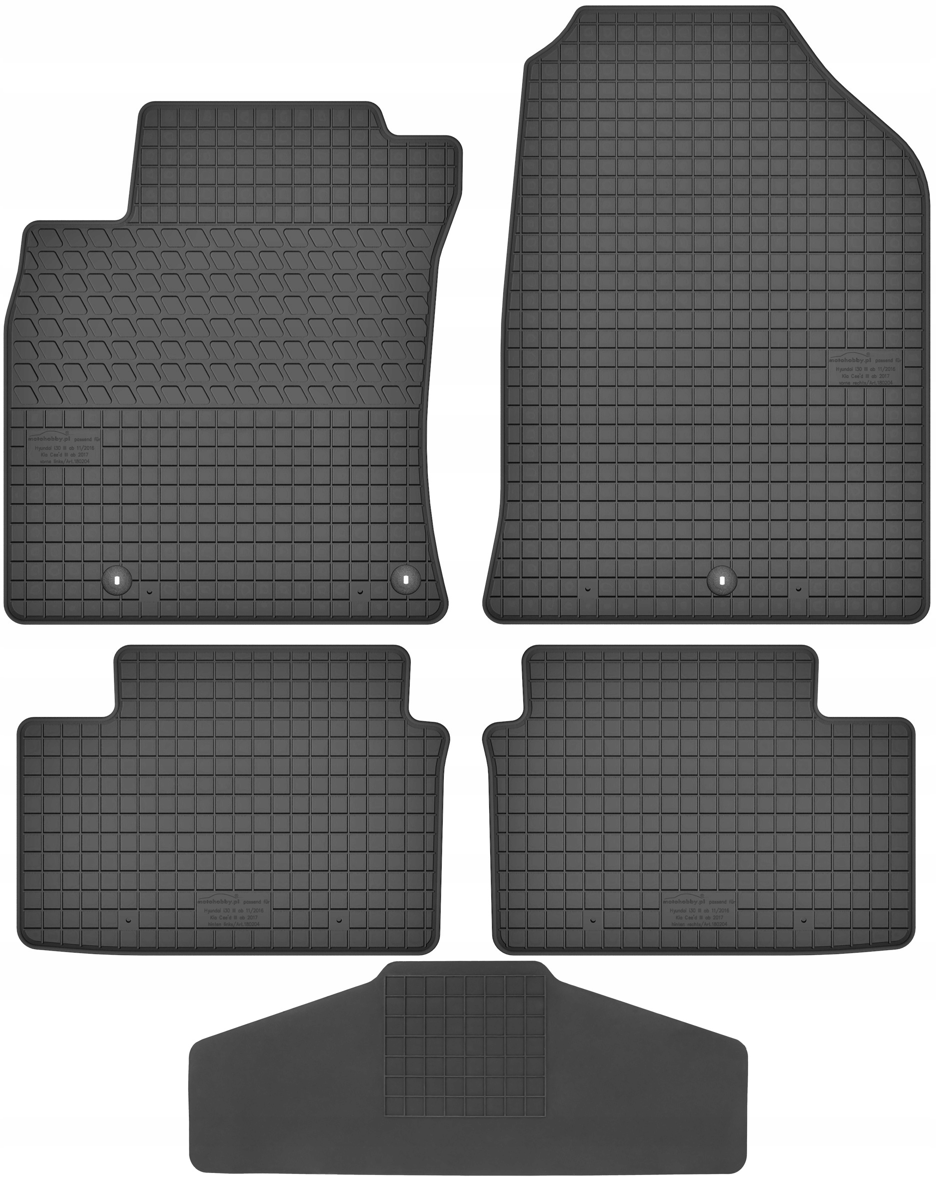 

Hyundai i30 III 2017- Dywaniki z tunelem