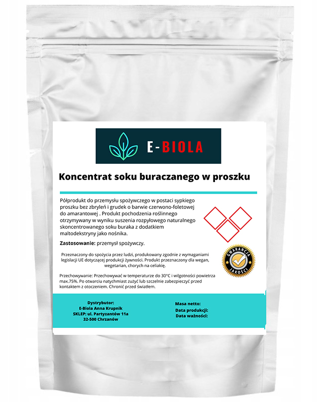 Levně Koncentrát řepné šťávy v prášku, přírodní potravinářské barvivo 1 kg