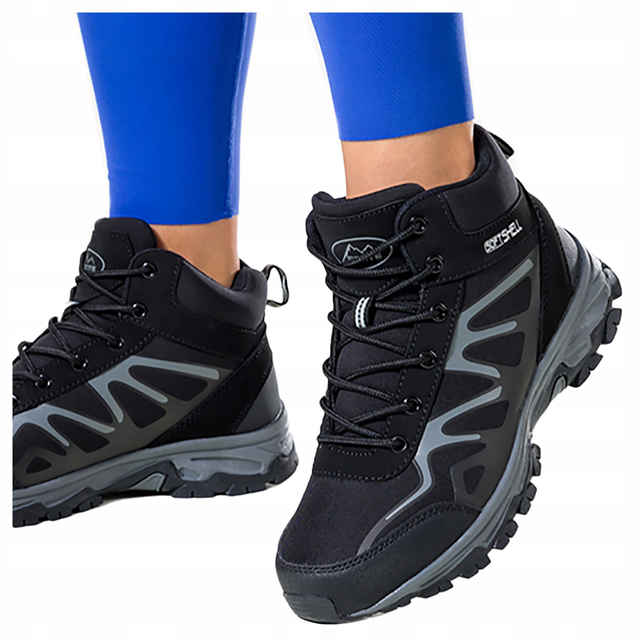 Černé Trekingové Sportovní Boty Dámské Softshell Šněrovací Pohodlné vel. 40